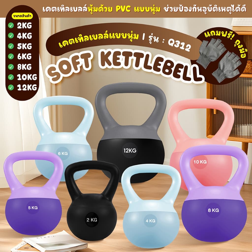 รีวิว BG Kettlebell เคตเทิลเบล PVC แบบนุ่ม รุ่น Q312 — ถูกจริงหรือคุ้มจริง?